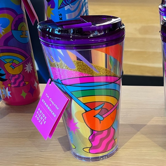 NEW 2023 Starbucks x Tim Singleton Pride Cold Cup Tumbler 16 oz - Picture 4 of 10